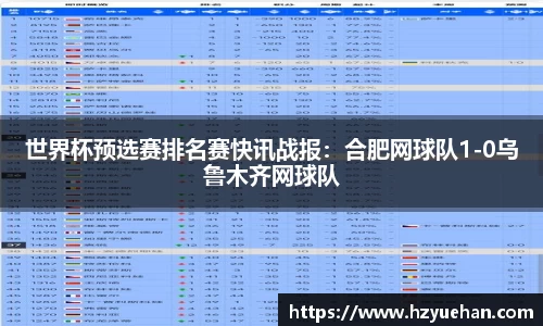 世界杯预选赛排名赛快讯战报：合肥网球队1-0乌鲁木齐网球队